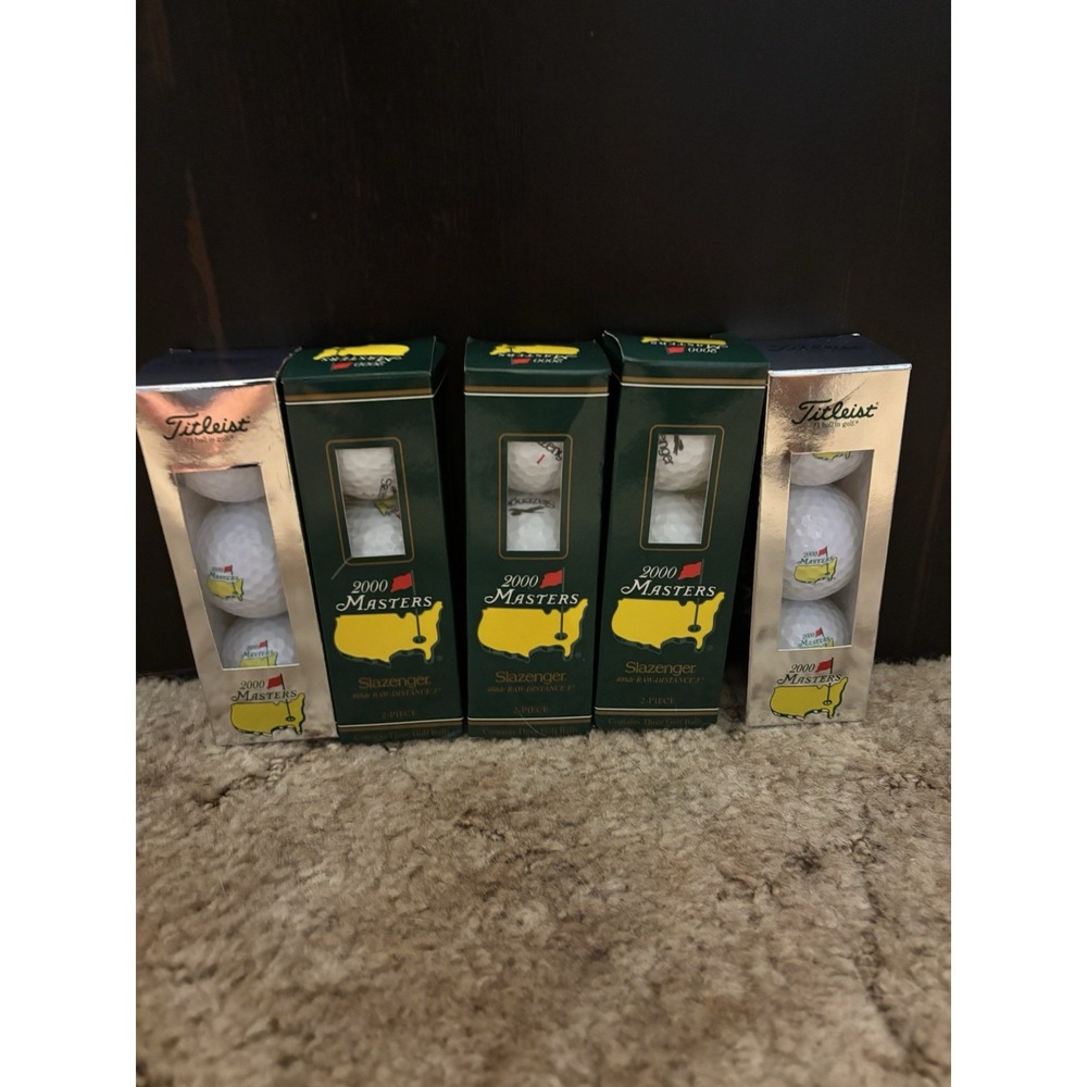 Vintage 2000 Masters Tournament Golf Balls Lot Titleist Slazenger Raw Distance 3